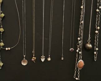 Sterling jewelry, necklaces 
