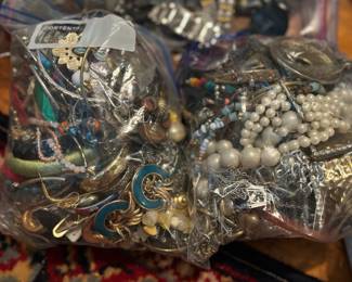 BANKERS BOXES OF COSTUME JEWELRY 