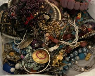 BANKERS BOXES OF COSTUME JEWELRY