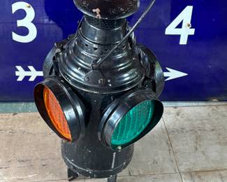 Antique railroad lantern