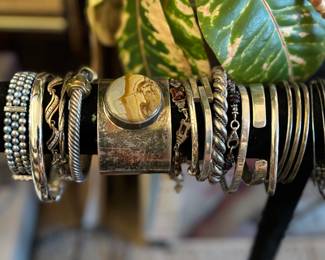 Sterling bracelets, bangles, jewelry