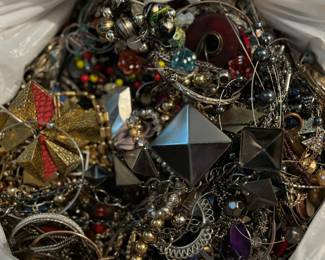 BANKERS BOXES OF COSTUME JEWELRY 