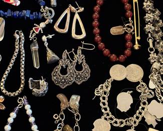 Earrings, charm bracelets, pendants, jewelry