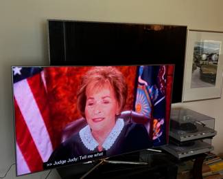 Samsung flat screen smart tv's, record players