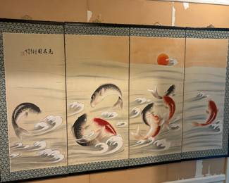 Beautiful 4 panel screen / wall hanging 