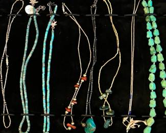 Necklaces, jewelry, turquoise 