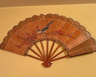 Vintage large asian fan