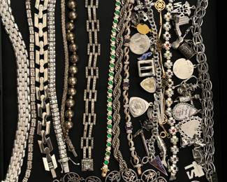 Sterling charm bracelet, bracelets, jewelry 