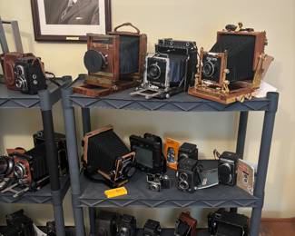 Wide selection of wide format cameras, vintage cameras, Kodak, Deardorf, Intrepid
