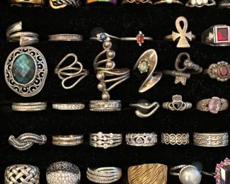 Sterling jewelry, rings