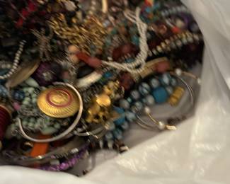 BANKERS BOXES OF COSTUME JEWELRY 
