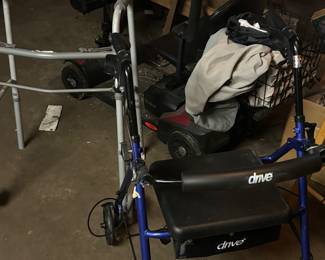 Rollator walker, mobility scooter