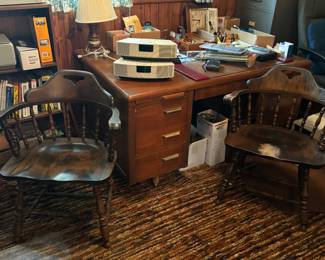Bose radios, desk, chairs