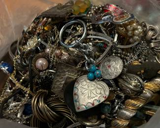 BANKERS BOXES OF COSTUME JEWELRY 