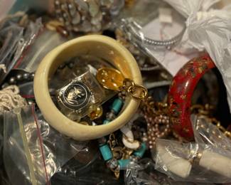 BANKERS BOXES OF COSTUME JEWELRY