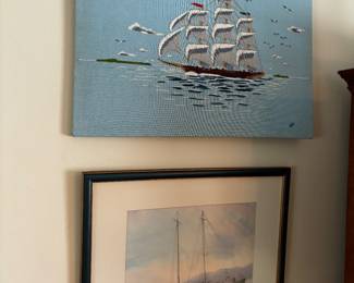 Ship string art