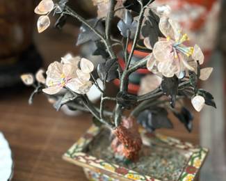 Asian cloisonné flowers 