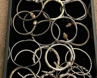 Sterling jewelry, bangles, bracelets 