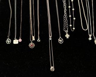 Sterling jewelry, necklaces 