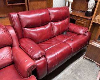 Leather Reclining Loveseat