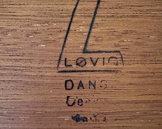 Mid Century Desk Table Label