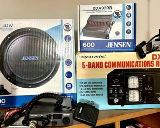 12” Subwoofer, amplifier, 5-band communications receiver, CB radio