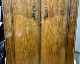 Antique wood armoire 