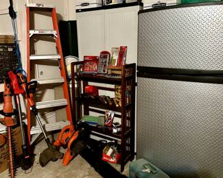 Like-new Gladiator Refrigerator, ladders, tools, and more