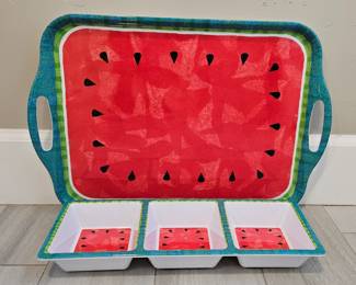 Melamine Tray & Divided Serving Dish