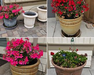 Flowerpots (hanging baskets sold separately)