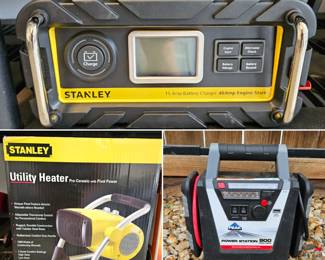 Stanley 15 Amp Battery Charger & Utility Heater and Peak Power Station 900