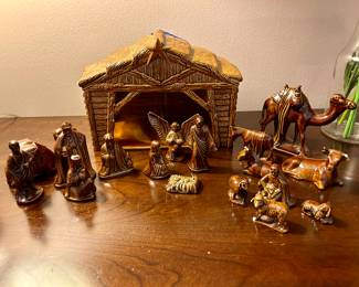 Small vintage nativity set