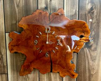 Neat retro wood wall clock 