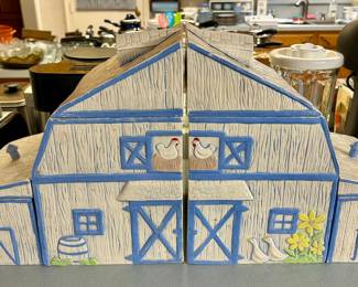 Cute barn cookie jars 