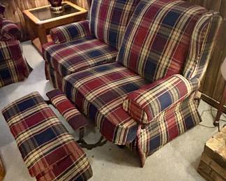 Both sofa & loveseat are reclining - perfect to relax in front of the TV 