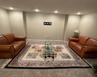 Matching leather loveseats- great condition