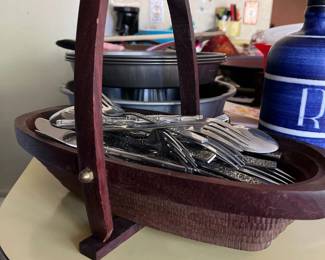 wood garden gathering basket