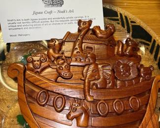 wooden jigsaw craft. noah's ark