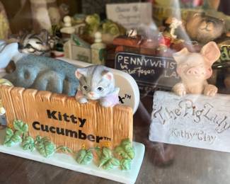 Kitty Cucumber Picket Fence Sign