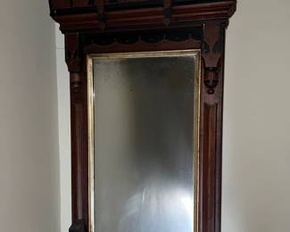walnut eastlake victorian mirror