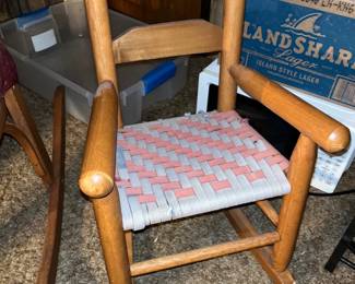 split cane rocking chair