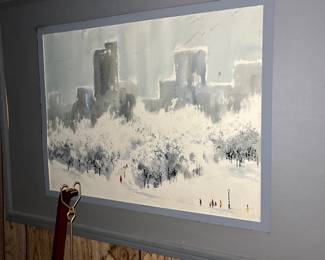 Winter Cityscape painting