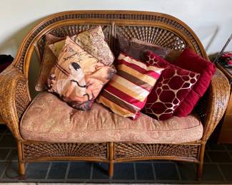 Pier 1 Rattan Loveseat