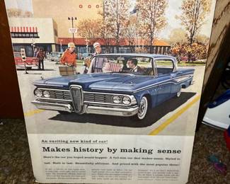 1959 Blue Edsel car making history  