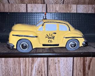 Department 56 Christmas Village Yellow Taxi Cab