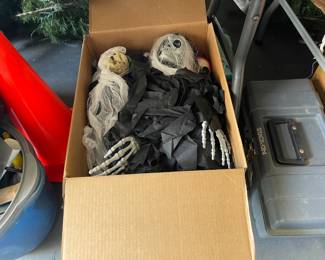 4 boxes full of Halloween decor 