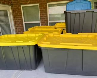 storage containers are for sale. 