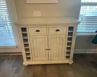 Farmhouse styled wine bar / console cabinet 