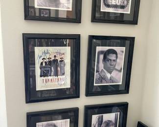 Room full of autographed movie stars / athletes - many with certs.  