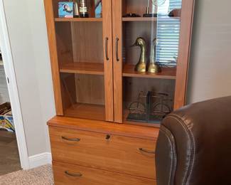 Beautiful Danish teak office furniture & bookcase - cabinets. 
